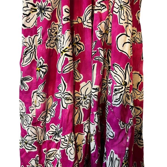 FRNCH Reina Viola Tiered Sundress in Hot Pink Floral Size Size S NWOT - Picture 7 of 8